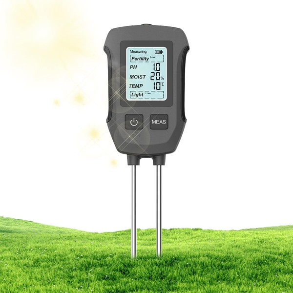 Soil Tester - Portable Soil Fertility Meter,5-in-1 Earth Moisture Fertility
