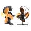Wood Stove Fan 4 Blades Fireplace Fan Heat Powered Fast