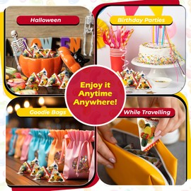 Jelly Belly Individual Pyramid Packs | 75 PACK | Mini Bags of assorted Jelly Beans | 75 bags of 0.28oz | Assorted Flavors | Pyramid shaped bags