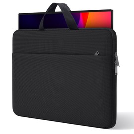 22 inch Portable Monitor Case Carrying Sleeve Compatible with ASUS Zenscreen/Most 22" Portable Monitor, Shockproof-Padded Monitor Bag with Accessory Pocket & Handle