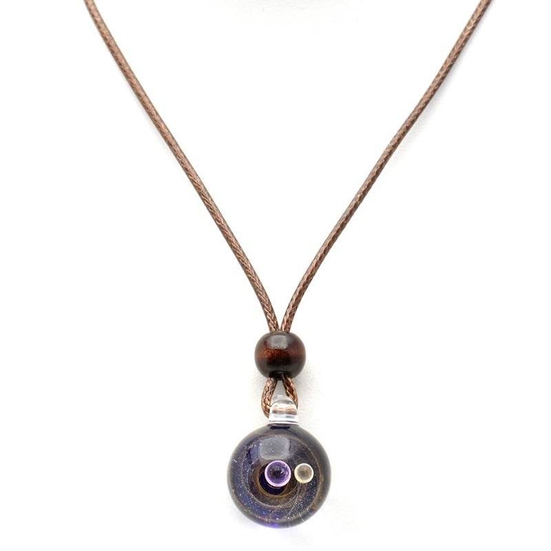 [GOLD STONE] Space Trapped in Glass Heat-Resistant Glass Art Pendant
