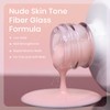 RARJSM Nude Soft Pink Fiber Glass Rubber Base Gel Nail