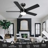 POCHFAN 42 inch Black Ceiling Fans with Lights and Remote