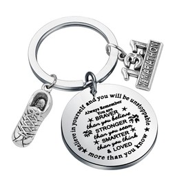 BNQL Half Marathon Gifts Keyring 5.1" Half Marathon Running Gifts for Half Marathon Runners Believe in Yourself Marathon Keyring, Half Marathon 13.1 Keyring