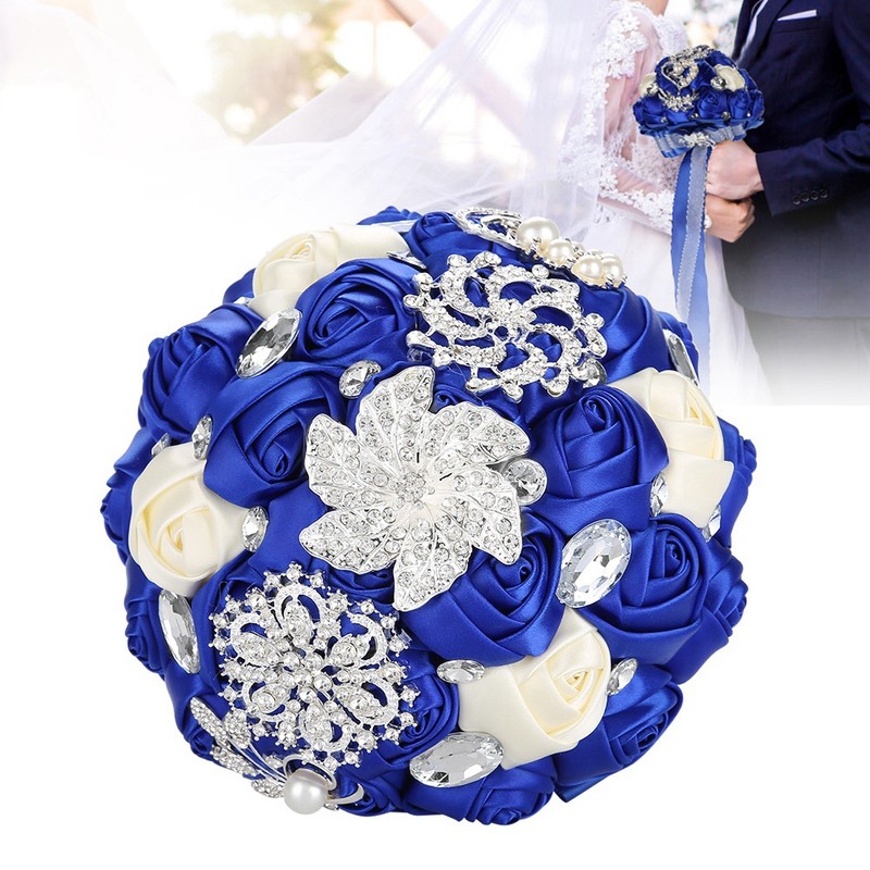Crystal Bridal Bouquet Bridesmaid Artificial Flowers Wedding Hand Bouquet Wedding