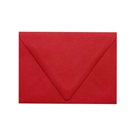 LUXPaper A6 Invitation Envelopes for 4 5/8 x 6 1/4 Cards in 80 lb. Ruby Red, Printable Envelopes for Invitations, with Moistenable Glue, 50 Pack, Envelope Size 4 3/4 x 6 1/2 (Red)