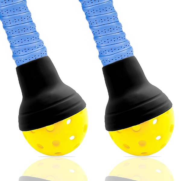 LOOEEL 2PCS Pickleball Ball Retriever,Universal Pickleball Upper Suction Cup,Silicone Pickleball