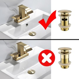 Heixutas Thickened Brass P Trap Set: 1-1/4 P Trap with Bathroom Sink Stopper - Sink Drain Plumbing Kit for Pipe Replacement (Brushed Gold, with Overflow)