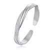 Salanda Silver plated Bangle, Fashion Simple Open Bracelet Jewelry Women