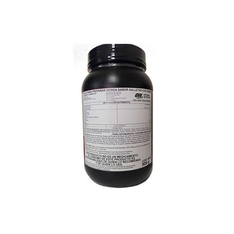OPTIMUM NUTRITION - 100 Whey Gold Standard, vainilla, 2 libras