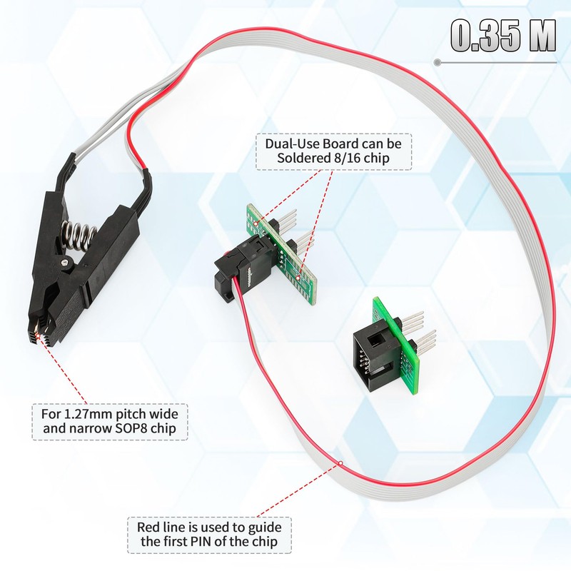 CH341A Programmer SOIC8 SOP8 Flash Chip Eeprom Programmer IC BIOS