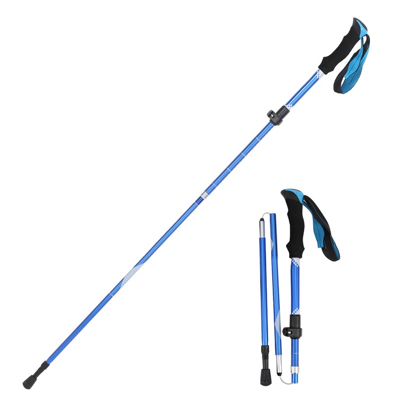 Collapsible Lightweight Aluminum Pole Hiking Stick Cane for Trekking Mountaineering