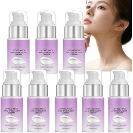 Crema reafirmante para el cuello, Cremas para el cuello para tensar y levantar, Cuidado antienvejecimiento para la piel flácida del cuello con Péptidos, Retinol, Colágeno para mujer (8Pcs)