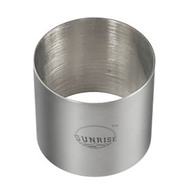 SUNRISE (Pack of 4) Kitchen Supply Plating Forms Stainless Steel Ring Mold Sets 3" X 2.75" (3" x 2.75")