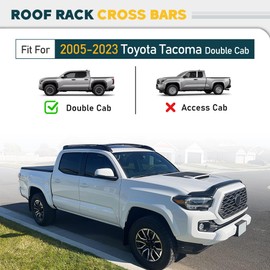 HOPE YOU READY 260lbs Roof Rack Cross Bars Fit for 2005-2023 Toyota Tacoma Double Cab, Aluminum Heavy Duty Waterproof, Rust and Corrosion Resistant Crossbar