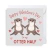 Second Ave Funny Otter Half Pun Joke Square Valentine's Day