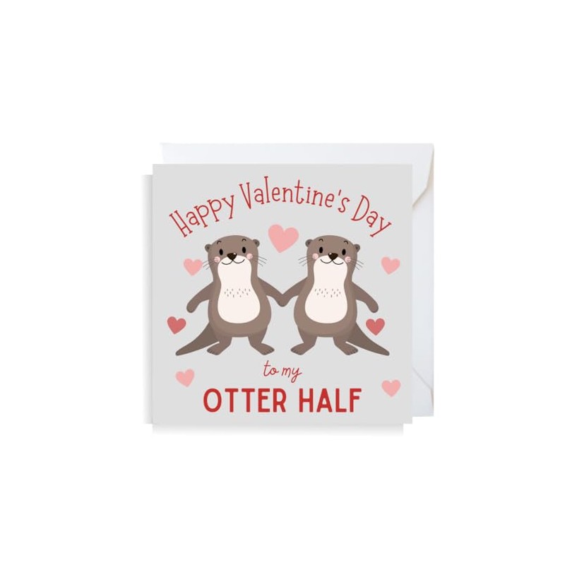 Second Ave Funny Otter Half Pun Joke Square Valentine's Day
