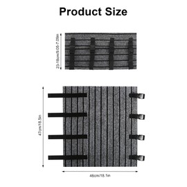 DELAESI Motorhome Step Doormat 46 x 46 cm Carpet for Motorhome Step Buckle Closure Adjustable Carpet Step Caravan Motorhome Doormat for Steps Motorhome Accessories