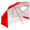 UPF 50+ Beach Umbrella with Sand Anchor, 94 Inch Windproof
