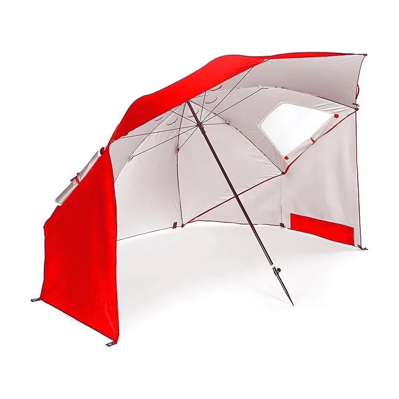 UPF 50+ Beach Umbrella with Sand Anchor, 94 Inch Windproof