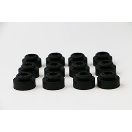 Paquete de 12 piezas de patas de goma, anillo de amortiguación de vibración de alto rendimiento para motor eléctrico, compresor de refrigeración, reducción silenciosa de vibraciones (goma natural)