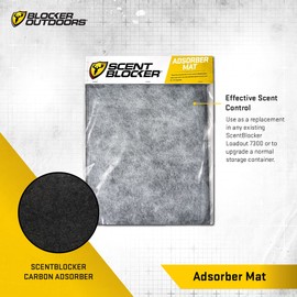 SCENTBLOCKER Adsorber Mat, Scent Absorbing Pad for Hunting, Carbon Scent Absorber