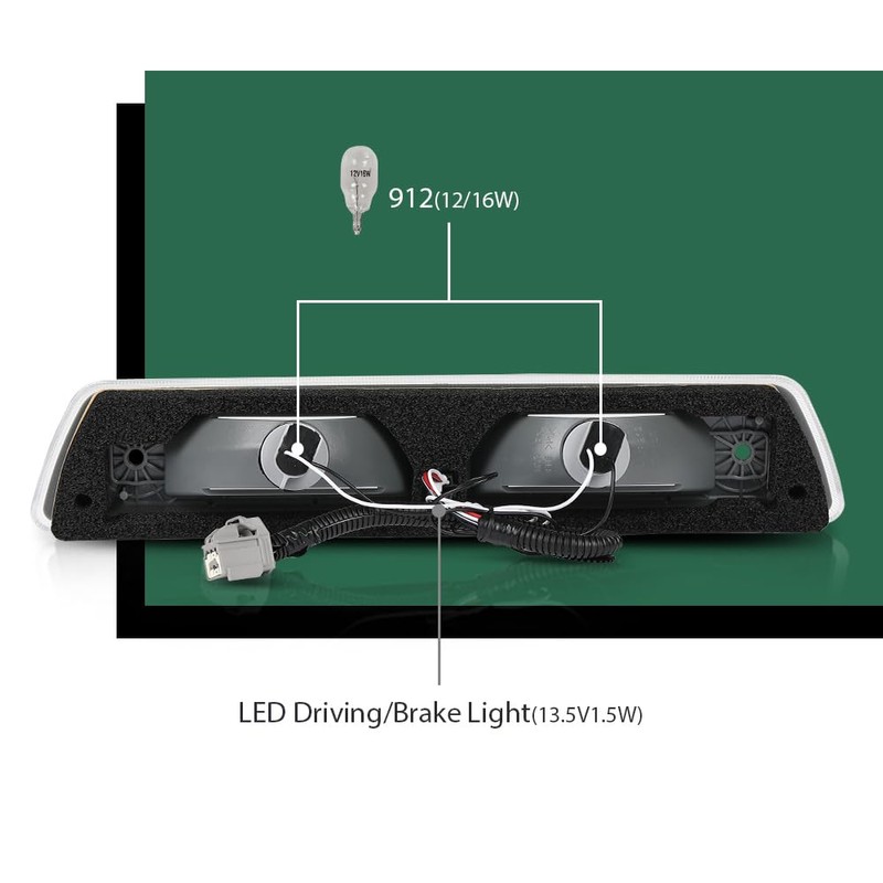 LQI LED 3rd Third Brake Light Lamp Compatible with Ford