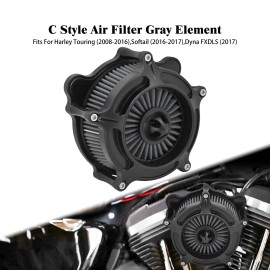 HDBUBALUS Spike Matte Black Air Filter Intake For Harley Touring Road King Glide 2008-2016