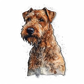 Yoonek Graphics Irish Terrier Dog Vinyl Decal Sticker for Car, Laptop, Tumbler, More. #007658-4"