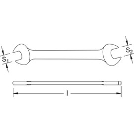 CS Unitec Double Open Ended Wrench Non-Sparking, Non-Magnetic, Corrosion Resistant (Aluminum Bronze) 1 X 1-1/8 TUV Certified EX203-175UA, Beryllium Free