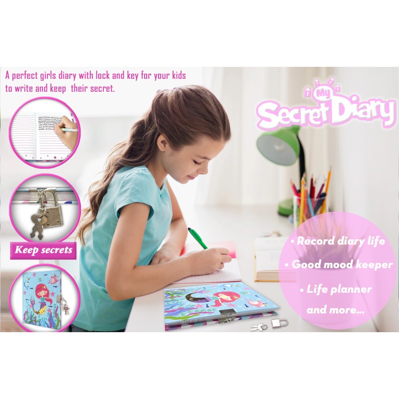 In Stock Kids Girl's Secret Diaries Mermaid Diary Set with