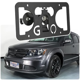 No Drill License Plate Holder Compatible with Dodge Journey 2014-2020 Front Grille License Plate Mount Bumper Bracket Holder Car Tag Frame Anti-Theft Adapter Accessories