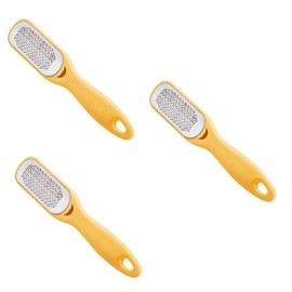 Healeved 3pcs Double Sided Stainless Steel Foot File for Callus Removal Exfoliator Non- Grip for Pedicure Dry Wet Feet for and Home Use