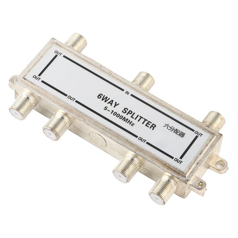Restokki 6 Way Coaxial Cable Splitter 5-1000MHz, Cable Splitter Work