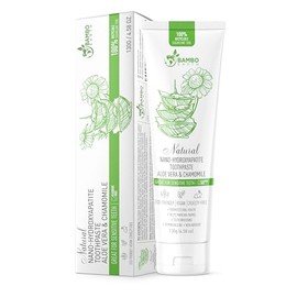 Natural Fluoride Free Toothpaste - Nano Hydroxyapatite, Remineralizing, Sensitive Teeth, Whitening & Zero Waste Tube - Dentist Recommended for Adult & Kids Oral Aloe Vera & Chamomile (2 Pack, Aloe)