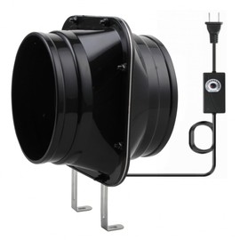 6 Inch Inline Duct Ventilation Exhaust Fan 412 CFM Duct Intake Fan High Efficiency Air Fan Quiet Copper Motor for Ducting Vents Bathroom Kitchen Grow Tents Hydroponics (6 Inch-412 CFM)