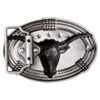 Longcreek Hebilla para cinturón de toro para hombre, Longhorn Bull