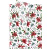 Hjvvr Christmas Tissue Paper 20sheets,Red Green Floral Wrapping Tissue Paper,Xmas