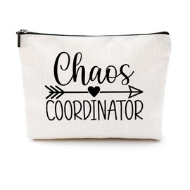 Chaos Coordinator Makeup Bag Chaos Coordinator Gifts for Women Thank You Gifts Cosmetic Bag Zipper Pouch Appreciation Gifts for Her Coworkers Boss Lady Mentor Coach Leader Christmas Birthday Gifts