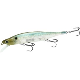 LUCKY CRAFT Lightning Pointer 110SP Fishing Lures, 4-1/2” Suspending Jerkbait Bass Lure, 6ft Depth Hard Bait, Freshwater Trout Lures, Premium Fishing Gear, 338 Live Ghost Minnow