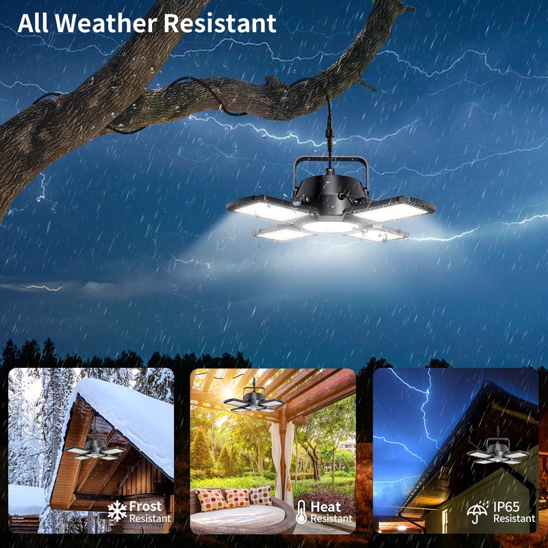 Auzev Solar Shed Light Indoor Outdoor Upgrade 176 LED 4
