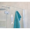 SOMA Shower Cubicle Hooks Transparent 8 mm Set of 4