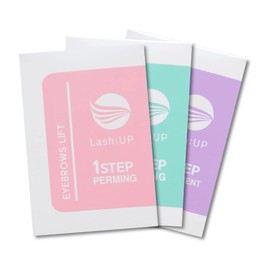Lash Up Eyebrows Lift Lifting Kit Individual Steps 10 packets of 0.8g/0.03oz (ALL 3)