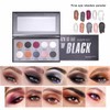 Maffick Paleta de Sombras de Ojos, 10 Colores, Negro y