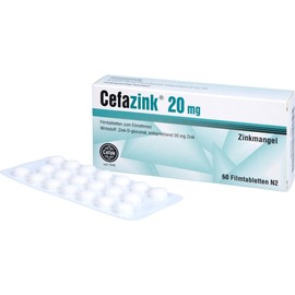 CEFAZINK 20 mg film-coated tablets, pack of 60