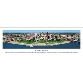Blakeway Worldwide Panoramas St. Louis, Gateway Arch National Park unframed Print, 40 inches x 13.5 inches