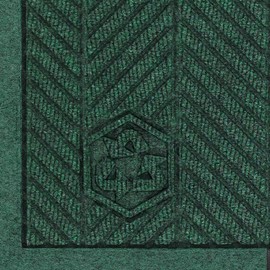 M+A Matting 2241 Waterhog Fashion ECO Elite PET Polyester Entrance Indoor Floor Mat, SBR Rubber Backing, 5' Length x 3' Width, 3/8" Thick, Southern Pine