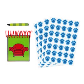 ASVP Shop STEVE - Handy Dandy Notebook With 1 Black Crayon & 140 Paw Stickers