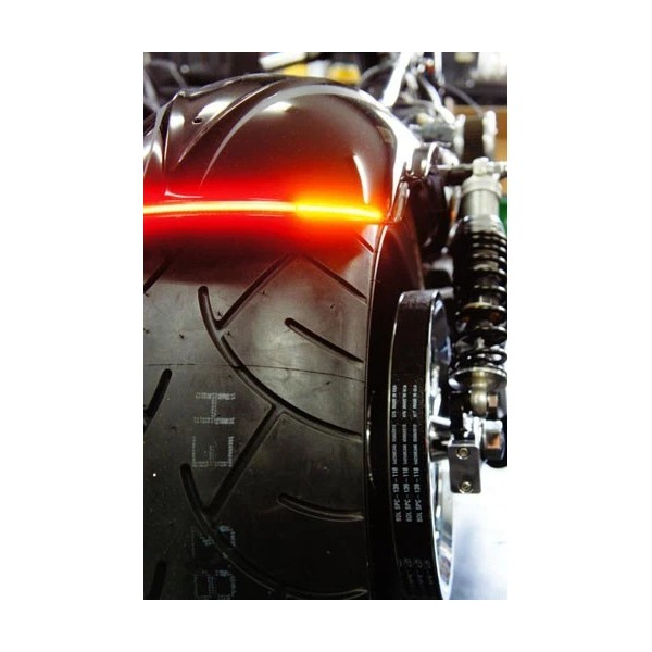 Chrome Glow Flexible LED Motorcycle Light Bar w/ Brake and