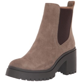 Blondo Women's Raquel Waterproof Chelsea Boot, Dark Taupe Suede, 7
